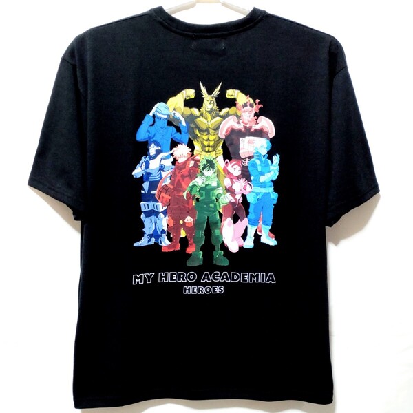 特価/未使用【サイズ=3L(2XL)】僕のヒーローアカデミア/メンズ/半袖/Tシャツ/胸囲=106~114cm/black