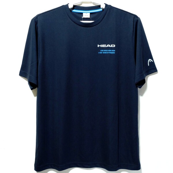 特価/未使用【サイズ=LL(XL)】HEAD/ヘッド/吸水速乾/抗菌防臭/メンズ/半袖/Tシャツ/胸囲=104~112cm/navy②