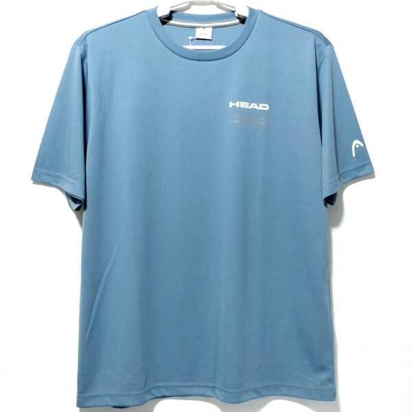 特価/未使用【サイズ=L】HEAD/ヘッド/吸水速乾/抗菌防臭/メンズ/半袖/Tシャツ/胸囲=96~104cm/light.blue