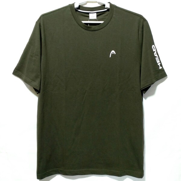 特価/未使用【サイズ=LL(XL)】HEAD/ヘッド/抗菌防臭/メンズ/半袖/Tシャツ/胸囲=104~112cm/khaki