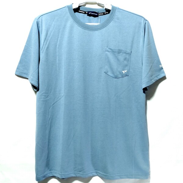 特価/未使用【サイズ=LL(XL)】TOURSTAGE/ツアーステージ/ブリヂストン/メンズ/ポケット付き/半袖/Tシャツ/胸囲=104~112cm/blue.gray②