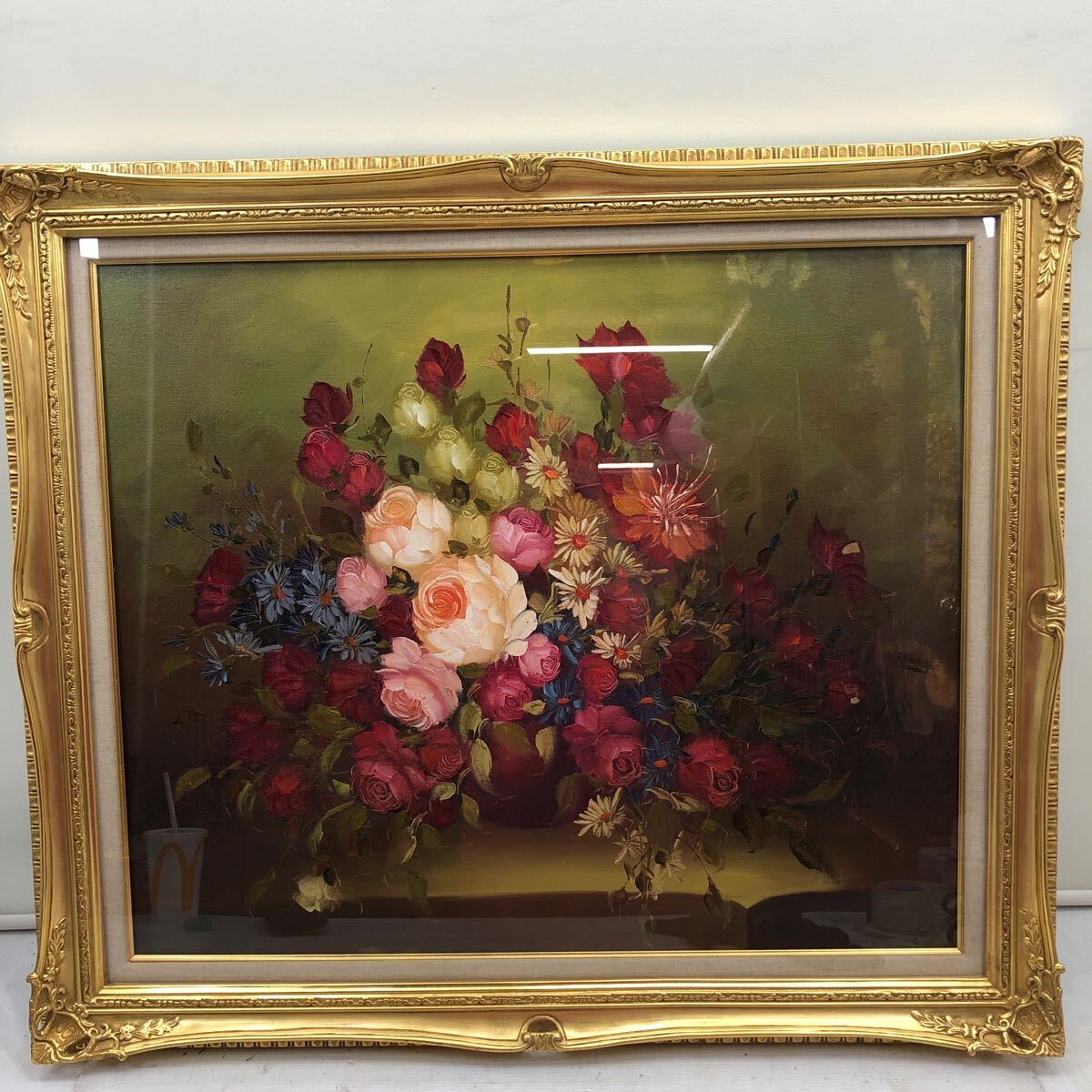 洋画家 古家新 ばら 油絵 油彩画 バラ 薔薇 - メルカリ