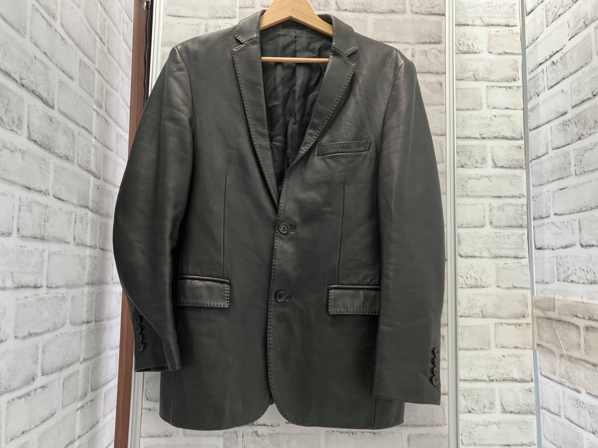 美品 BURBERRY レザーテーラードジャケット L 羊革 日本製 三陽商会 2025年最新】Yahoo!オークション -バーバリー 革ジャケットの