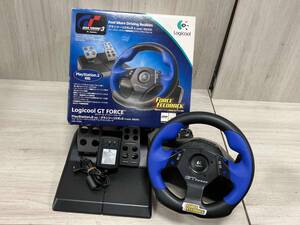 ジャンク 現状お渡し品 【Logicool 】 GT-FORCE ハンドル.LPRC-10000 ロジクールA-spec完全対応 PlayStation2 PS2 グランツーリスモ3