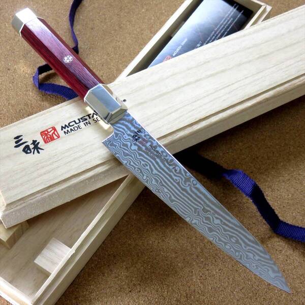 関の刃物 ペティナイフ 15cm (150mm) 三昧 荒波 VG-10 VG-2 コアレス鋼ステンレス 赤合板 両刃 小型ナイフ 果物包丁 皮むき 日本製