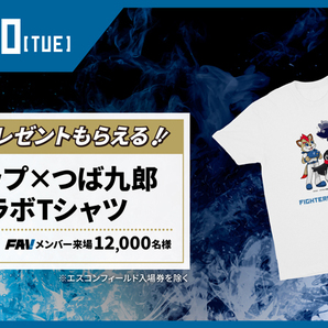 日本ハム ファイターズ/ヤクルト スワローズ/フレップ x つば九郎/コラボTシャツ/エスコンフィールド