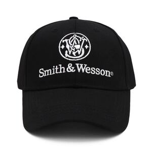 Smith & Wesson スミス&ウェッソン 刺繍 キャップ 帽子 黒