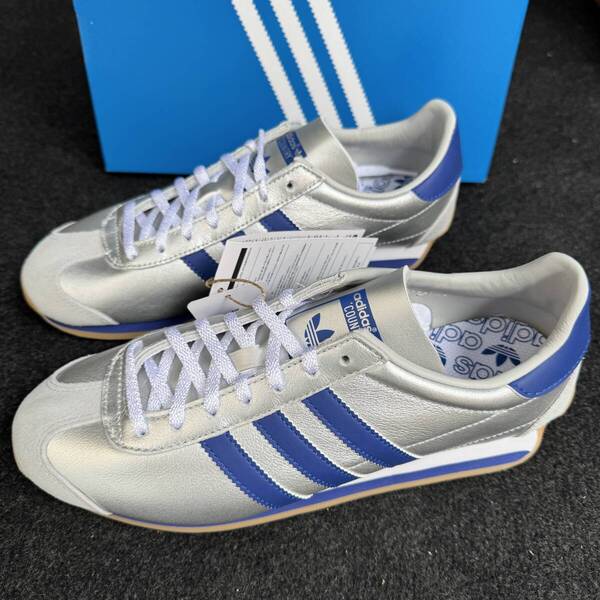 27.5cm 新品未使用 adidas Originals COUNTRY OG アディダス オリジナルス カントリー スニーカー シューズ シルバー 人気 箱有り 正規品