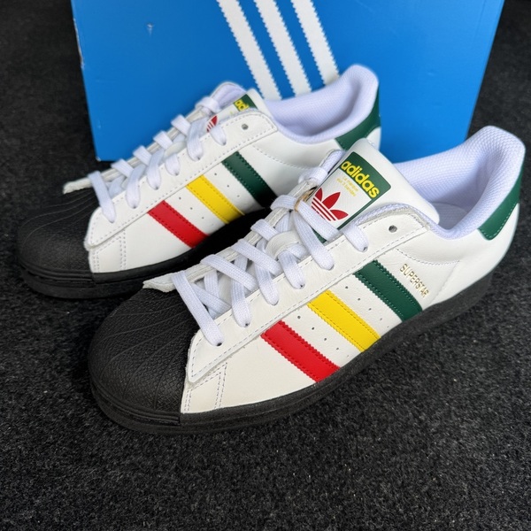 27.5cm 新品未使用 adidas Originals SUPERSTAR アディダス オリジナルス スーパースター SST スニーカー シューズ ラスタ 箱有り 正規品