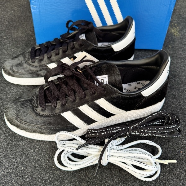 27.5cm 新品未使用 adidas HANDBALL SPEZIAL アディダス ハンドボール スペツィアル スエード スニーカー シューズ ブラック 黒 箱有り