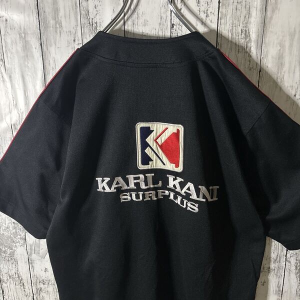 カールカナイ karl kani ゲームシャツ 半袖シャツ ヒップホップ ビーボイスタイル ワンポイント刺繍 ユニセックス 古着