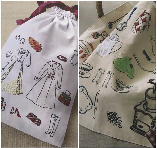 新品キット【2種まとめて】イラストをアレンジ!刺しゅうで描く小物 刺しゅうキット 手芸キット 刺繍 ハンドメイド 手作り 手縫い 手仕事
