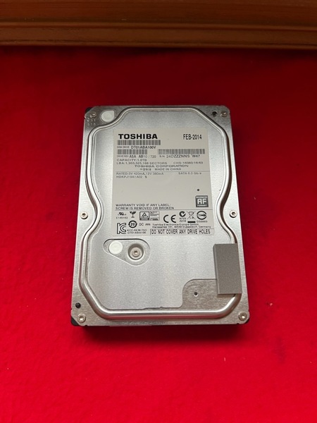 不良返金保証 HDD1TB 3.5インチ SATA 内蔵HDD TOSHIBA DT01ABA100V (A032)