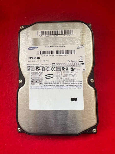 不良返金保証 250GB 内蔵型 3.5インチ IDE ハードディスク SAMSUNG SP2514N (Ab6)