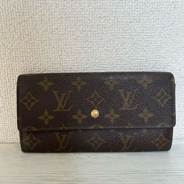 LOUIS VUITTON ルイヴィトン レディース メンズ 長財布 革財布 本革 レザー 茶色 ブラウン モノグラム 総柄 フランス製 ヴィンテージ