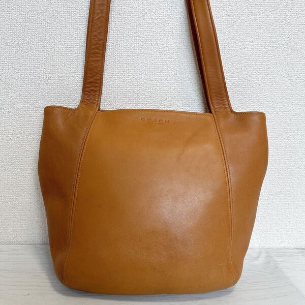 old coach オールドコーチ レディース メンズ 肩掛け トートバッグ ワンショルダーバッグ 本革 牛革 レザー 茶色 ベージュ ヴィンテージ