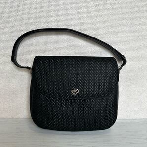 印傳屋 インデンヤ レディース 2way ハンドバッグ ショルダーバッグ フォーマルバッグ 黒色 ブラック 鹿革 レザー 漆塗り 印伝模様 日本
