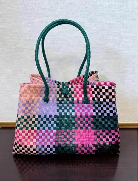 プラカゴ メルカド 大容量 トートバッグ ハンドメイド パサールバッグ かごバッグ XLサイズ 軽量