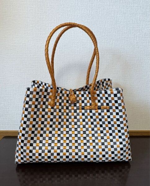 プラカゴ メルカド 大容量 トートバッグ ハンドメイド パサールバッグ かごバッグ XLサイズ 洗えるバッグ
