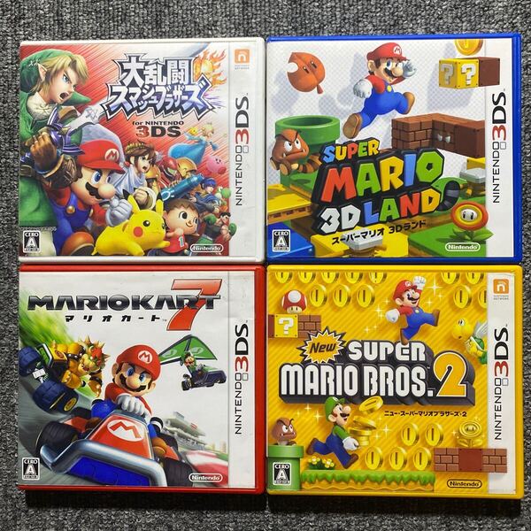 3DS 大乱闘スマッシュブラザーズ スーパーマリオ3Dランド マリオカート7 Newスーパーマリオブラザーズ2