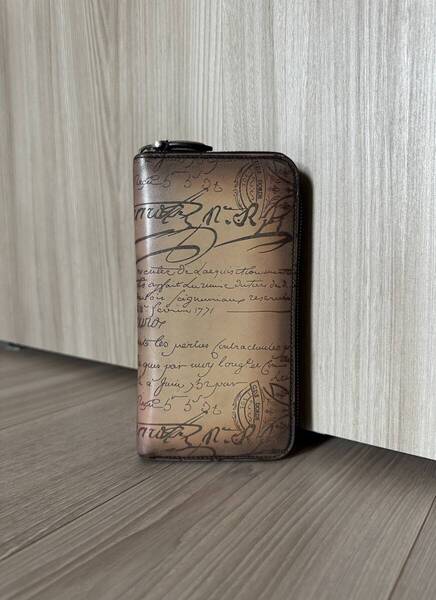 特注28万 Berluti ITAUBA ScritLeather Wallet ベルルッティ イタウバ スクリットレザー 長財布 レッドサンセットパティーヌ 限定色 完売品