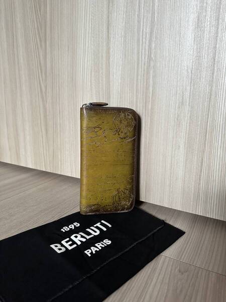 特注28万円 Berluti ITAUBA Scrit Leather Wallet ベルルッティ イタウバ スクリットレザー 長財布 ジャングルグリーン 最新型 限定色 完売
