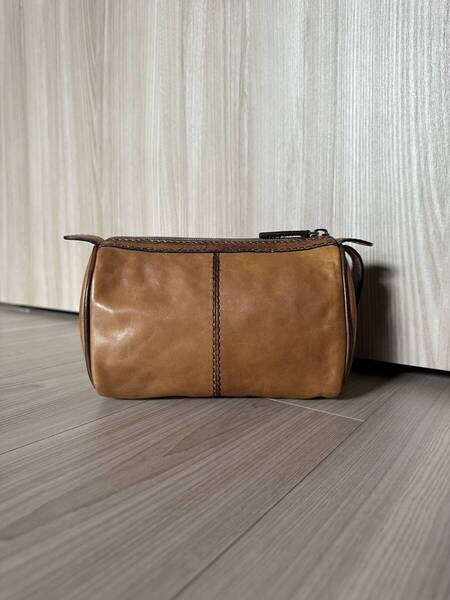 限定20万 Berluti Doudou Scrit Leather Pouch ベルルッティ ドゥドゥ スクリットレザー セカンドバッグ ブラウン マダムオルガ期 初期型