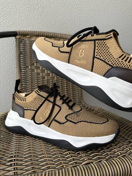 定価18,8万 Berluti SHADOW CalfLeather Nylon Sneakers ベルルッティ シャドウ カーフレザー ナイロン スニーカー ベージュ 9 限定色 完売