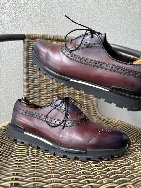 定価27,6万 BERLUTI FastTrack Patine Leather Sneakers ベルルッティ ファストトラック レザー スニーカー マルチカラー 7,5 限定色 完売