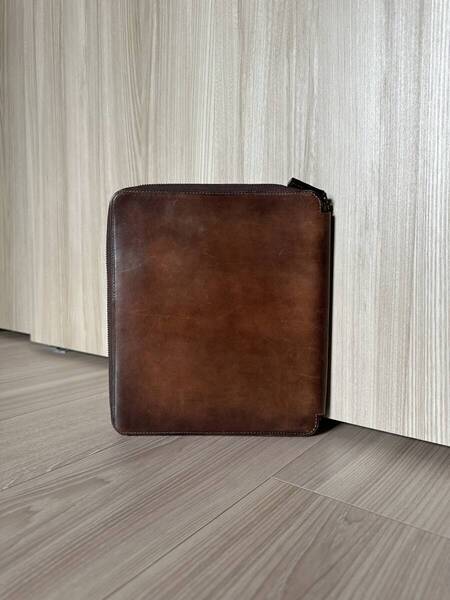 名作 Berluti PatineLeather ClutchBag ベルルッティ パティーヌレザー バッグ ドキュメントケース ブラウン グリーン マダムオルガ期 初期