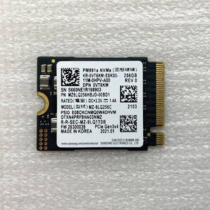 PM991a NVMe Samsung 256G MZ-9LQ256C 2230 97%/463回/3404時間