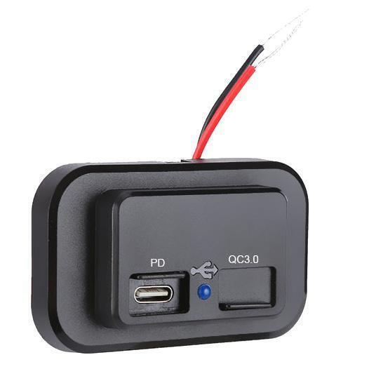 ハイエース 200系 USB 増設 電源ポート 2ポート リアヒータースイッチ部 TypeA TypeC PD QC3.0 DC12V 充電 USBポート パネル 車中泊