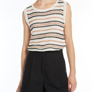 春夏新作72%OFF マックスマーラ Max Mara リネン ノースリーブニット ベージュ XSサイズ 【送料無料】