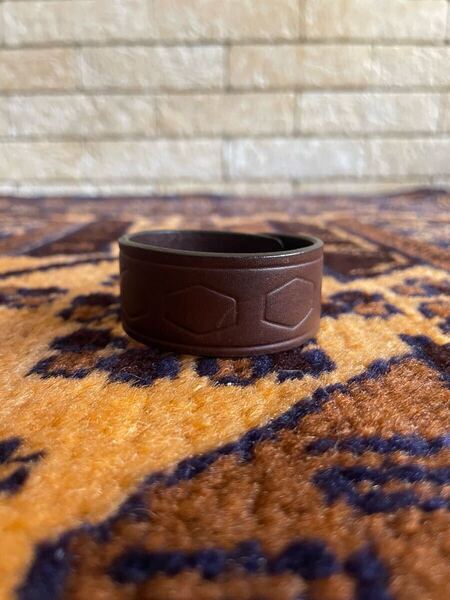 GOODENOUGH HEXAGON LETHER BRACELET グッドイナフ ヘキサゴン レザーブレスレット バングル リストバンド 藤原ヒロシ seditionaries 茶
