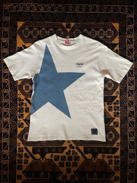 希少 m&m custom performance BIG STAR T-SHIRTS エムアンドエム カスタムパフォーマンス 星 Tシャツ ビッグプリント NOWHERE GOODENOUGH