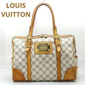 送料無料 Louis Vuitton ルイヴィトン N52001 ショルダーバッグ トート型 ダミエ アズール バークレーPM 廃盤 希少 フランス製