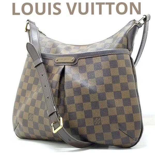 送料無料 Louis Vuitton 美品 ルイヴィトン N42251 斜め掛け ショルダーバッグ ダミエ エヌべ ブルームズベリ PM フランス製 ブラウン系