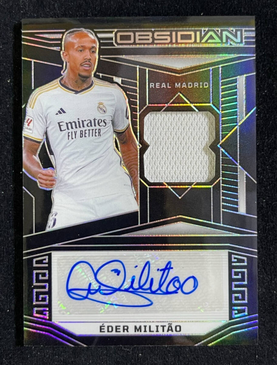 値下げ‼️正規品 Real Madrid E. Militão ユニフォーム Eder Militao エデル・ミリトン Panini Obsidian /199 Auto 直筆