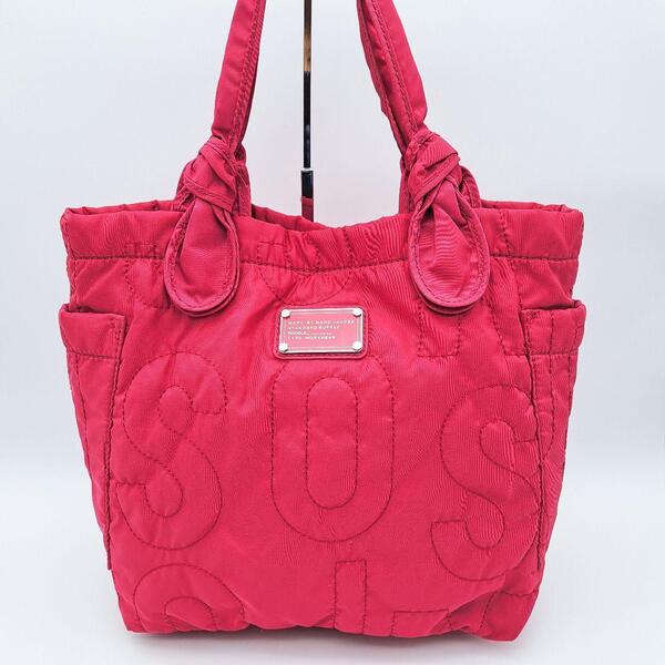 美品★MARC BY MARC JACOBS マークバイマークジェイコブス トートバッグ ハンドバッグ バッグ 大容量 マザーバッグ 赤 レッド