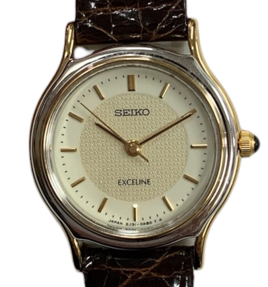 稼働品SEIKO EXCELINEセイコーエクセリーヌ腕時計 2J31-OA50
