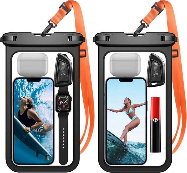 スマホ 防水 ケース 2枚セット IPX8認証 海 お風呂 完全防水 水中撮影