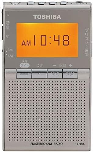 新品 送料無料 メーカー保証有 東芝 ワイドFM AM ポケットラジオ TOSHIBA TY-SPR6-N ラジオ イヤホン