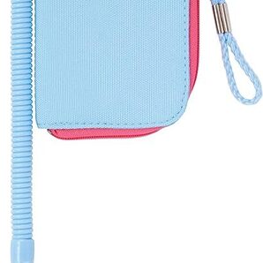新品送料無 レイメイ藤井 ライトブルー パスケース コイルコード 小銭入れ 通学 パス ランドセル装着 定期券 ICカード カギ 鍵 キーリング