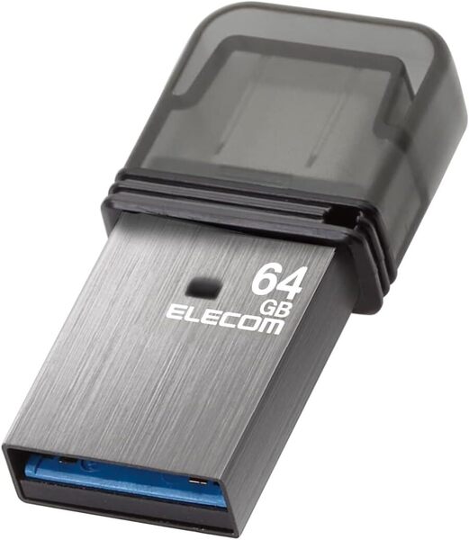 新品 送料無料 エレコム USBメモリ 64GB USB3.2(Gen1) Type-C キャップ式 シルバー MF-CAU32064GSV ELECOM