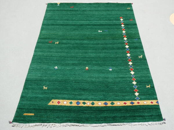厚み2cm◆ギャッベ◆ペルシャ絨毯◆アンティーク 家具◆北欧◆骨董◆茶道 華道◆ 331×236cm 2025-0605-63-203 ま