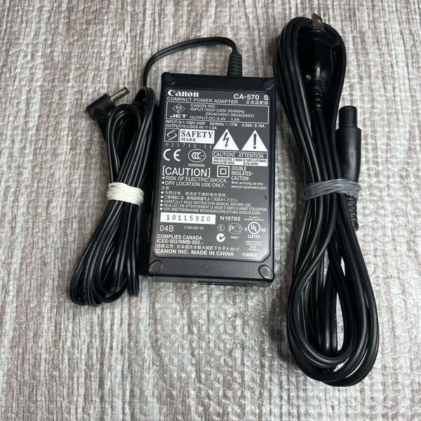 Canon キャノン コンパクトパワーアダプター CA-570 S ビデオカメラ用 充電器 DC 8.4V 1.5A