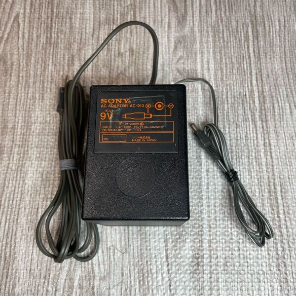 SONY ソニー 純正 ACアダプター AC-910 ZX-7 等 DC 9V 1.6A センターマイナス
