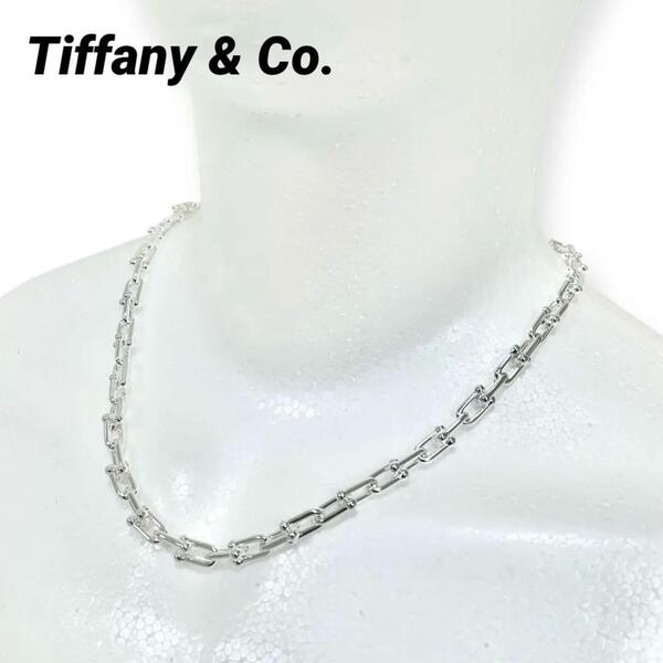 【価格高騰中!美品】Tiffany & Co. ティファニー ハードウェア スモールリンク ネックレス シルバー925 人気 現行 ユニセックス