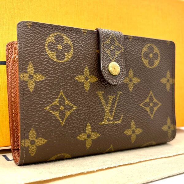L60 ポルトモネビエヴィエノワ モノグラム ルイヴィトン がま口 二つ折り財布 LOUIS VUITTON
