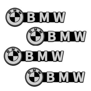 BMW 車ステッカー 車ホーンのロゴステッカー 車スピーカーのステッカー 車用金属装飾ロゴステッカー 車エンブレム 4枚セット